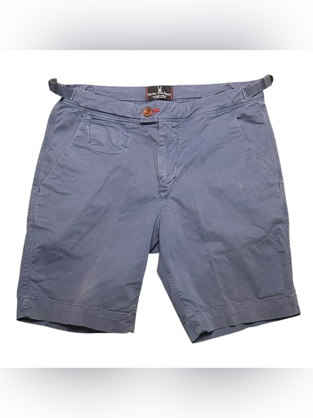 Psycho Bunny Chino Shorts Mens 33x8 Classic Blue Navy
